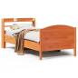 Preview: Massivholzbett ohne Matratze Wachsbraun 100x200 Kiefernholz