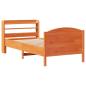 Preview: Massivholzbett ohne Matratze Wachsbraun 100x200 Kiefernholz