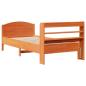 Preview: Massivholzbett ohne Matratze Wachsbraun 100x200 Kiefernholz