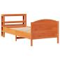 Preview: Massivholzbett ohne Matratze Wachsbraun 90x200 Kiefernholz
