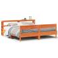 Preview: Massivholzbett ohne Matratze Wachsbraun 200x200 Kiefernholz