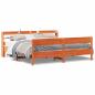 Preview: Massivholzbett ohne Matratze Wachsbraun 200x200 Kiefernholz