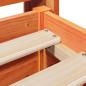 Preview: Massivholzbett ohne Matratze Wachsbraun 200x200 Kiefernholz
