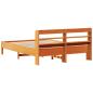 Preview: Massivholzbett ohne Matratze Wachsbraun 160x200 Kiefernholz