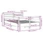 Preview: Massivholzbett ohne Matratze Weiß 135x190 cm Kiefernholz