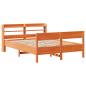Preview: Massivholzbett ohne Matratze Wachsbraun 140x200 cm Kiefernholz