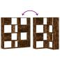 Preview: Eck-Bücherregal 4 Etagen Räuchereiche 85x85x140cm Holzwerkstoff