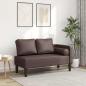 Preview: ARDEBO.de - Chaiselongue mit Kissen Braun Kunstleder