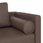 Preview: Chaiselongue mit Kissen Braun Kunstleder