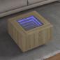 Preview: ARDEBO.de - LED-Couchtisch Sonoma-Eiche 60x60x40 cm Holzwerkstoff