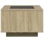 Preview: LED-Couchtisch Sonoma-Eiche 60x60x40 cm Holzwerkstoff