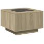 Preview: LED-Couchtisch Sonoma-Eiche 60x60x40 cm Holzwerkstoff