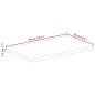 Preview: Tischplatte 50x20x2,5 cm Rechteckig Raues Massivholz Mango