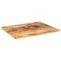 Preview: Tischplatte 90x80x2,5 cm Rechteckig Raues Massivholz Mango