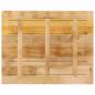 Preview: Tischplatte 90x80x2,5 cm Rechteckig Raues Massivholz Mango