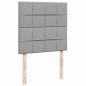 Preview: Boxspringbett mit Matratze Hellgrau 100x200 cm Stoff
