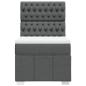 Preview: Boxspringbett mit Matratze Dunkelgrau 100x200 cm Stoff