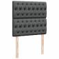 Preview: Boxspringbett mit Matratze Dunkelgrau 100x200 cm Stoff