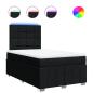 Preview: Boxspringbett mit Matratze Schwarz 120x190 cm Stoff