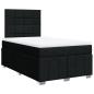 Preview: Boxspringbett mit Matratze Schwarz 120x190 cm Stoff