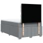 Preview: ARDEBO.de - Boxspringbett mit Matratze Hellgrau 120x190 cm Stoff