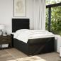 Preview: Boxspringbett mit Matratze Schwarz 120x190 cm Stoff
