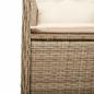 Preview: 9-tlg. Garten-Bistro-Set mit Kissen Beige Poly Rattan