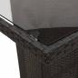 Preview: 7-tlg. Garten-Bistro-Set mit Kissen Schwarz Poly Rattan