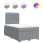 Preview: Boxspringbett mit Matratze Hellgrau 120x190 cm Stoff