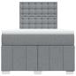 Preview: Boxspringbett mit Matratze Hellgrau 120x190 cm Stoff