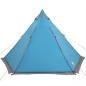 Preview: Tipi-Familienzelt 6 Personen Blau Wasserdicht