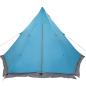 Preview: Tipi-Familienzelt 6 Personen Blau Wasserdicht