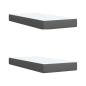 Preview: Boxspringbett mit Matratze Dunkelgrau 200x200 cm Stoff
