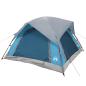 Preview: Campingzelt 4 Personen Blau Wasserdicht