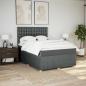Preview: Boxspringbett mit Matratze Dunkelgrau 140x190 cm Stoff