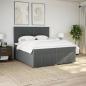 Preview: Boxspringbett mit Matratze Dunkelgrau 200x200 cm Stoff