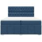 Preview: Boxspringbett mit Matratze Blau 200x200 cm Stoff