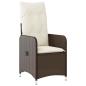 Preview: 11-tlg. Garten-Bistro-Set mit Kissen Braun Poly Rattan