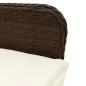 Preview: 11-tlg. Garten-Bistro-Set mit Kissen Braun Poly Rattan
