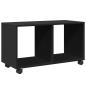Preview: Rollschrank Schwarz 72x33x42,5 cm Holzwerkstoff