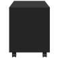 Preview: Rollschrank Schwarz 72x33x42,5 cm Holzwerkstoff