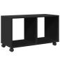 Preview: Rollschrank Schwarz 72x33x42,5 cm Holzwerkstoff