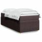 Preview: ARDEBO.de - Boxspringbett mit Matratze Dunkelbraun 80x200 cm Stoff