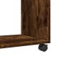 Preview: Beistelltisch mit Rollen Räuchereiche 70x35x60 cm Holzwerkstoff