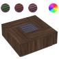 Preview: Couchtisch mit Infinity-LED Braun Eichen-Optik 100x100x40 cm
