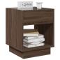 Preview: Nachttisch mit Infinity-LED Braun Eichen-Optik 40x40x50 cm