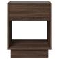 Preview: Nachttisch mit Infinity-LED Braun Eichen-Optik 40x40x50 cm