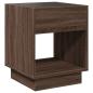 Preview: Nachttisch mit Infinity-LED Braun Eichen-Optik 40x40x50 cm