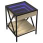 Preview: Nachttisch mit Infinity-LED Sonoma-Eiche 40x40x49 cm