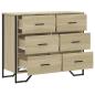 Preview: Kommode Sonoma-Eiche 91x35,5x74,5 cm Holzwerkstoff